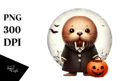a Retro Baby Walrus PNG Product Image 1