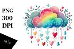 Colorful Simple Digital Flower PNG Product Image 1