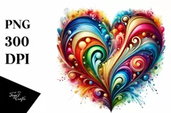 Colorful Heart by Rolf Armstrong, Transparent PNG Product Image 1