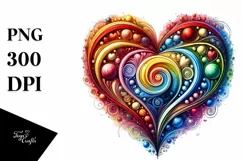Colorful Heart by Rolf Armstrong, Transparent PNG Product Image 1