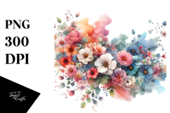 Colorful Flower with Springs, PNG Product Image 1