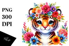 Vibrant Cartoon-Style Tiger PNG Product Image 1