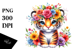 Vibrant Tiger Sitting PNG Product Image 1