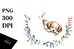 Vibrant Moonlight Puppy Clipart Product Image 1