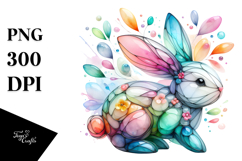 Bunny on Splashy Background PNG Product Image 1