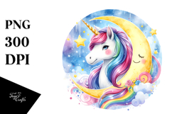 Whimsical Unicorn and Moon Product Image 1