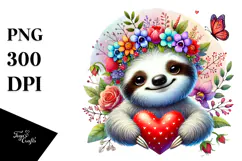 Colorful Baby Sloth, High-Res PNG Product Image 1