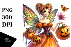 Simple Vibrant Fairy Halloween Drawing Sublimation Clipart Product Image 3
