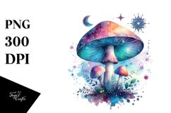 Magical Celestial Mushroom Watercolor Splash Product Image 1