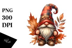 Detailed Autumn Gnome, PNG Product Image 1