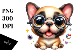 Cute French Bulldog Cartoon PNG Product Image 1