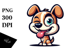 Mischievous Dog Winking PNG Product Image 1