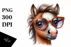 Confused Horse Portrait | Sublimation | Clipart Product Image 1