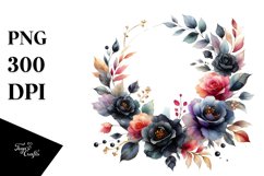 Colorfull Abstract Black Roses | Sublimation | Clipart Product Image 1