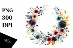 Colorfull Abstract Black Roses | Sublimation | Clipart Product Image 1
