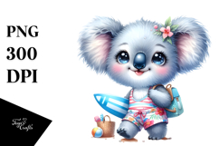 Punk Baby Koala Dressed for Summer, High-Res PNG Product Image 1