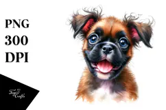 Happy Baby Boxer Watercolor PNG Product Image 1