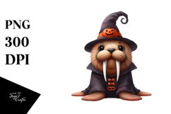 Funny Baby Walrus Halloween Clipart Product Image 3