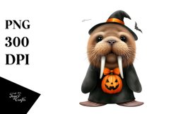 Funny Baby Walrus Halloween Clipart Product Image 1