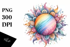 Colorful Sun Watercolor | Sublimation | Clipart Product Image 3