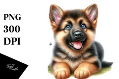 Happy German Shepherd, Transparent PNG Product Image 1