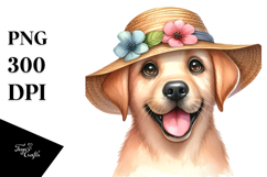 Labrador Sun Hat Caricature Clipart Product Image 1