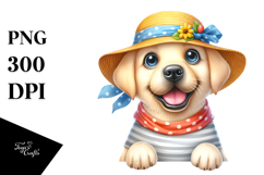 Labrador Sun Hat Caricature Clipart Product Image 1
