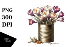Detailed Large Crocus Can Clipart Product Image 1