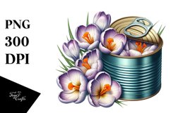 Detailed Large Crocus Can Clipart Product Image 3