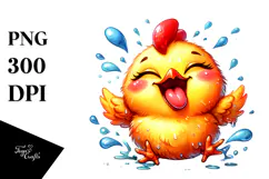 Funny Cute Chicken Smiling with Tongue Out Product Image 1