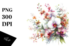Colorful Small Orchid, Elegant PNG Product Image 1