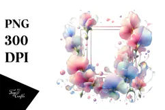 Shiny Pastel Sweet Pea PNG Product Image 1