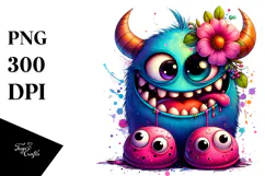 Funny Silly Monster Slippers PNG Product Image 1