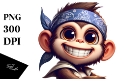 Silly Monkey Bandana PNG Product Image 1