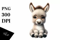 Funny Cute Baby Donkey Harvest | Clipart Product Image 3