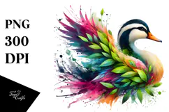 Duck Plant Leaves Splashes PNG Product Image 1