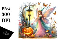 Vibrant Fairy Halloween Drawing Product Image 1
