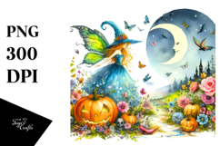 Vibrant Fairy Halloween Drawing Product Image 1