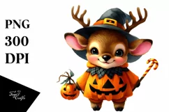 Vibrant Drawing Cute Baby Elk | Sublimation | Clipart Product Image 1