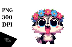 Tongue-Out Flower Crown PNG Product Image 1