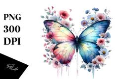 Grunge Butterfly Painting PNG Product Image 1