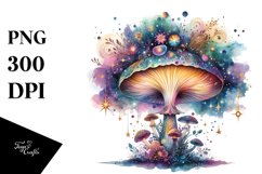 Magical Celestial Mushroom Watercolor Splash Product Image 1