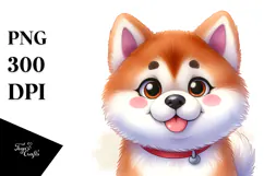 Happy Akita, Transparent PNG Product Image 1