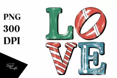Love Christmas Retro Colorful Png Product Image 5