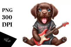 Baby Chesapeake Bay Retriever as Rock Star Product Image 1