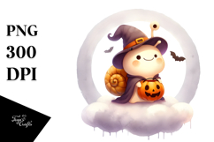 Cute Simple Halloween Snail PNG Product Image 1