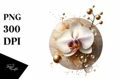 Like Orchid Watercolor Splash | Sublimation | Clipart Product Image 3