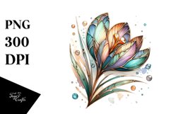 Abstract Stained Crocus | Sublimation | Clipart Product Image 1