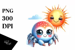 Colorful Baby Spider | Sublimation | Clipart Product Image 1