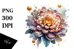 Glossy Golden Chrysanthemum | Sublimation | Clipart Product Image 3